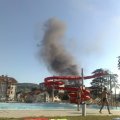 Pogled na požar sa bazena u Banjaluci
